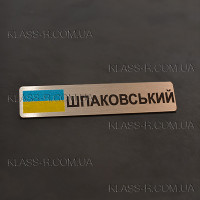 Бейджи металлический именной 70х20мм