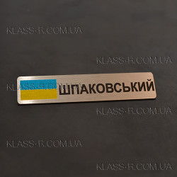Бейджи металлический именной 70х20мм