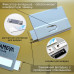 Бейдж c гравировкой с окном по центру 35х65мм