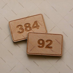 Шильда деревянная для вешалки ND-02/01