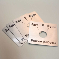 Шильдик металлический 40 на 40мм  с отверстием.