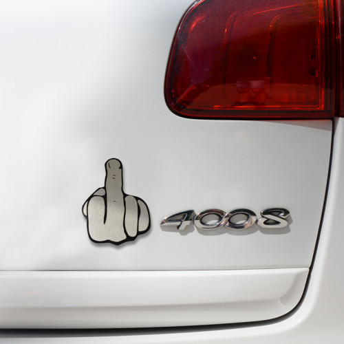 Купить шильдик на авто средний палец fuck you