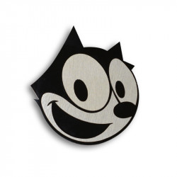 Металлический шильдик на авто эмблема кот Феликс (Felix the Cat)