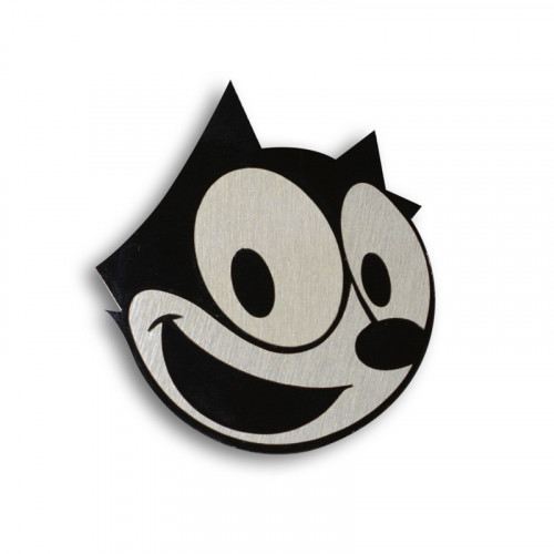 Металлический шильдик на авто эмблема кот Феликс (Felix the Cat)