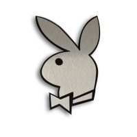 Металлический шильдик на авто эмблема заяц Playboy