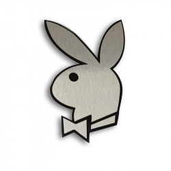 Металлический шильдик на авто эмблема заяц Playboy
