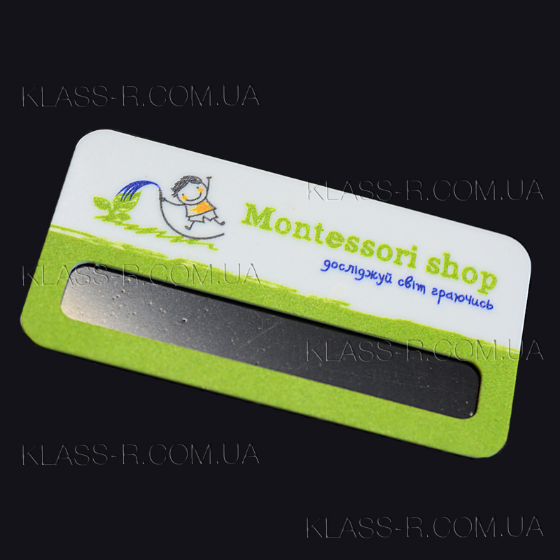Бейджи Montessori Shop сделанные для сити маг.(фото в разделе) klass-r.com.u